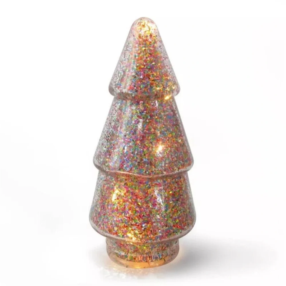 Target Bullseye Playground Colorful Glitter Christmas filled LED light up Tree